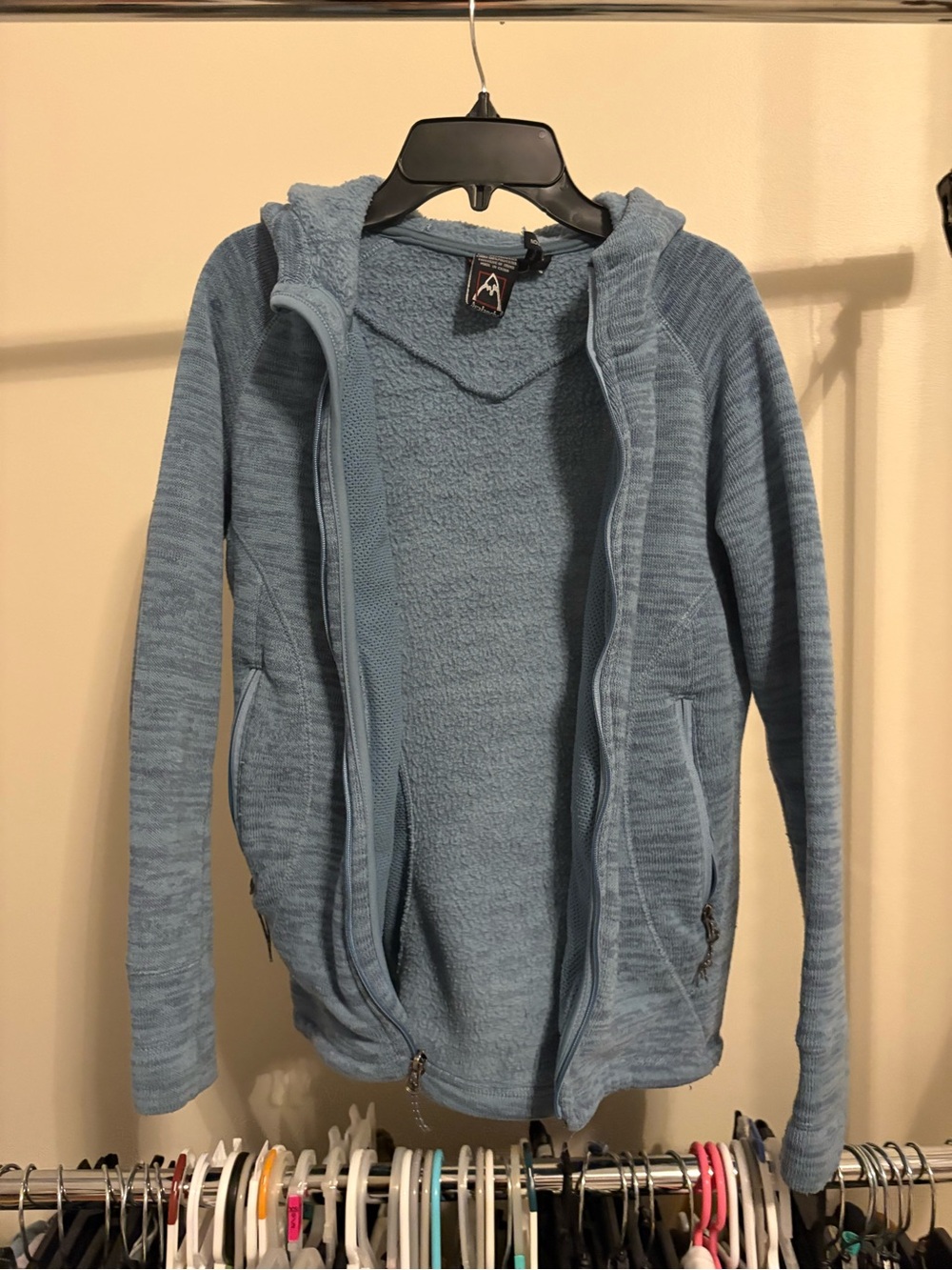 Avalanche Light Blue Hooded Zip Cardigan